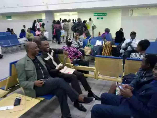 Rotimi Amaechi Spotted At Abuja Airport. See What He Was Pictured Doing